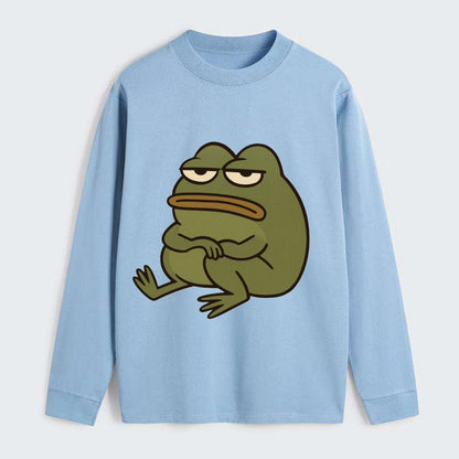 The Frog Judges Silently - Classic Long Sleeve Shirt - Light Blue