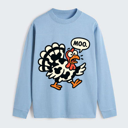 Mooing Turkey - Classic Long Sleeve Shirt - Light Blue