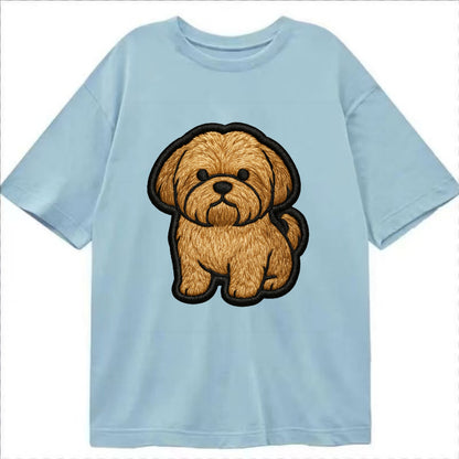 Shih Tzu - Minimalist fluffy design with - Classic T-shirt - Light Blue