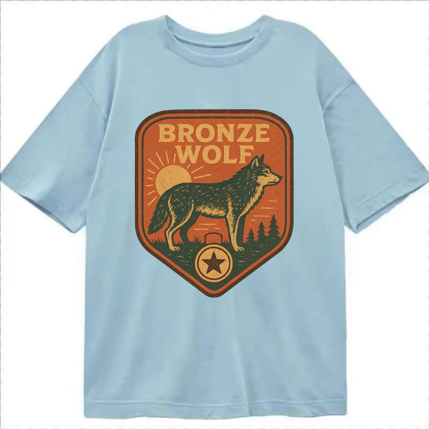 Bronze Wolf Medal  - Classic T-shirt - Light Blue