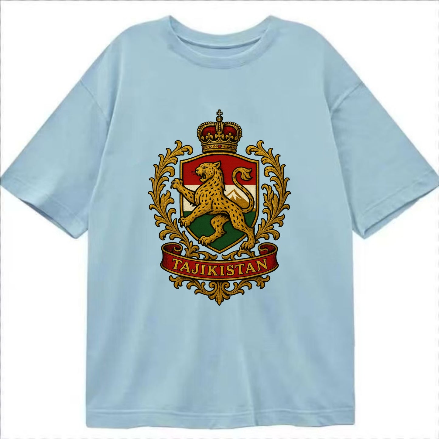Tajikistan Heritage Badge  - Classic T-shirt - Light Blue