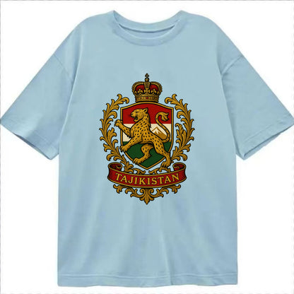 Tajikistan Heritage Badge  - Classic T-shirt - Light Blue