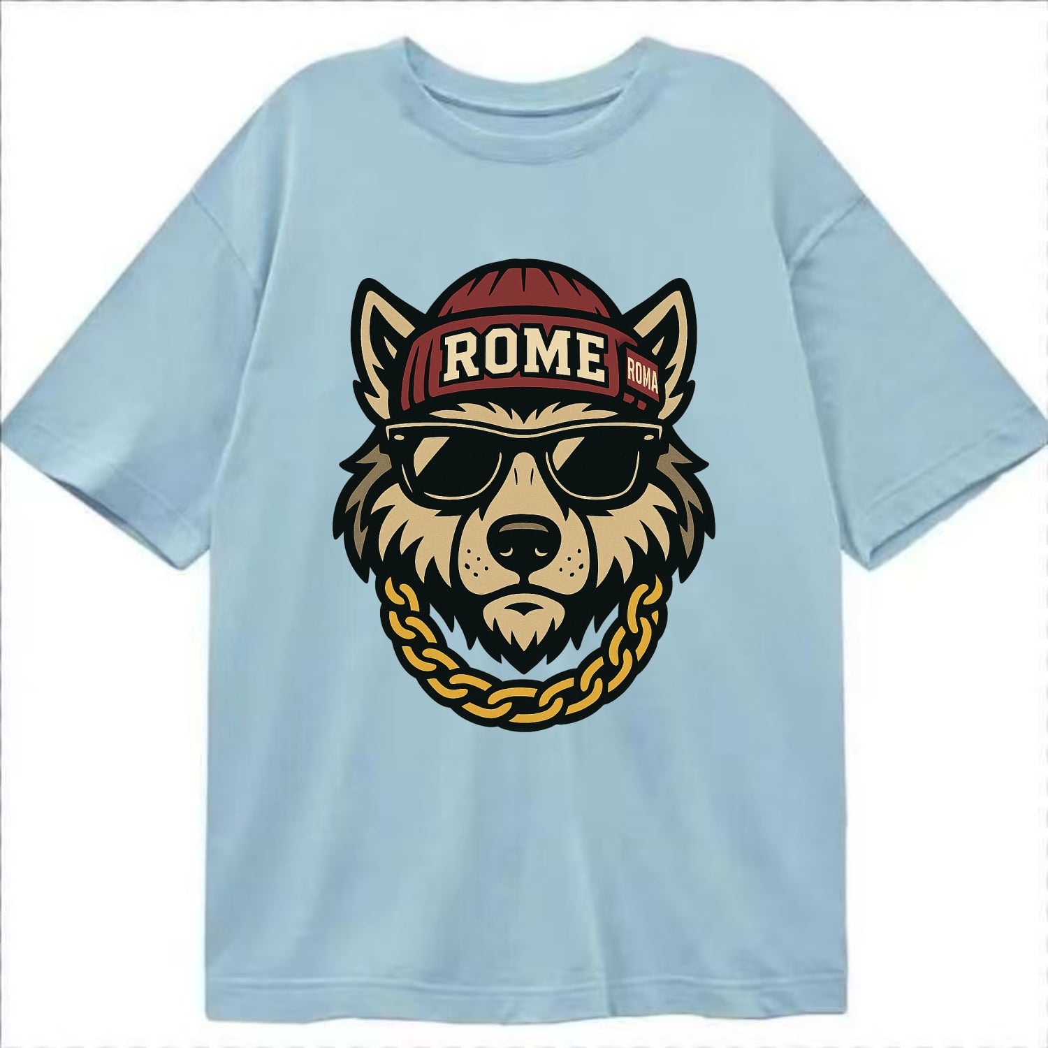 Rome Wolf - Classic T-shirt - Light Blue
