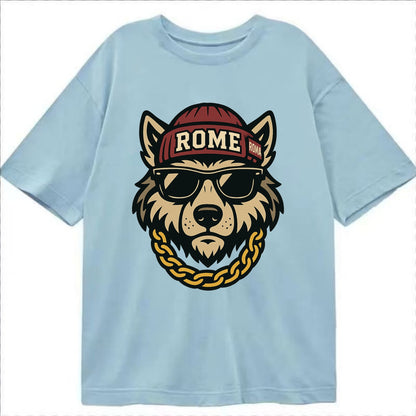 Rome Wolf - Classic T-shirt - Light Blue