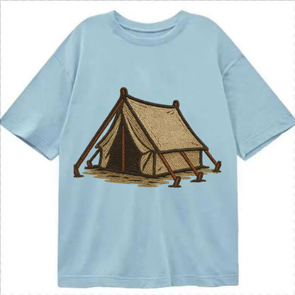 Camping Tent  - Classic T-shirt - Light Blue