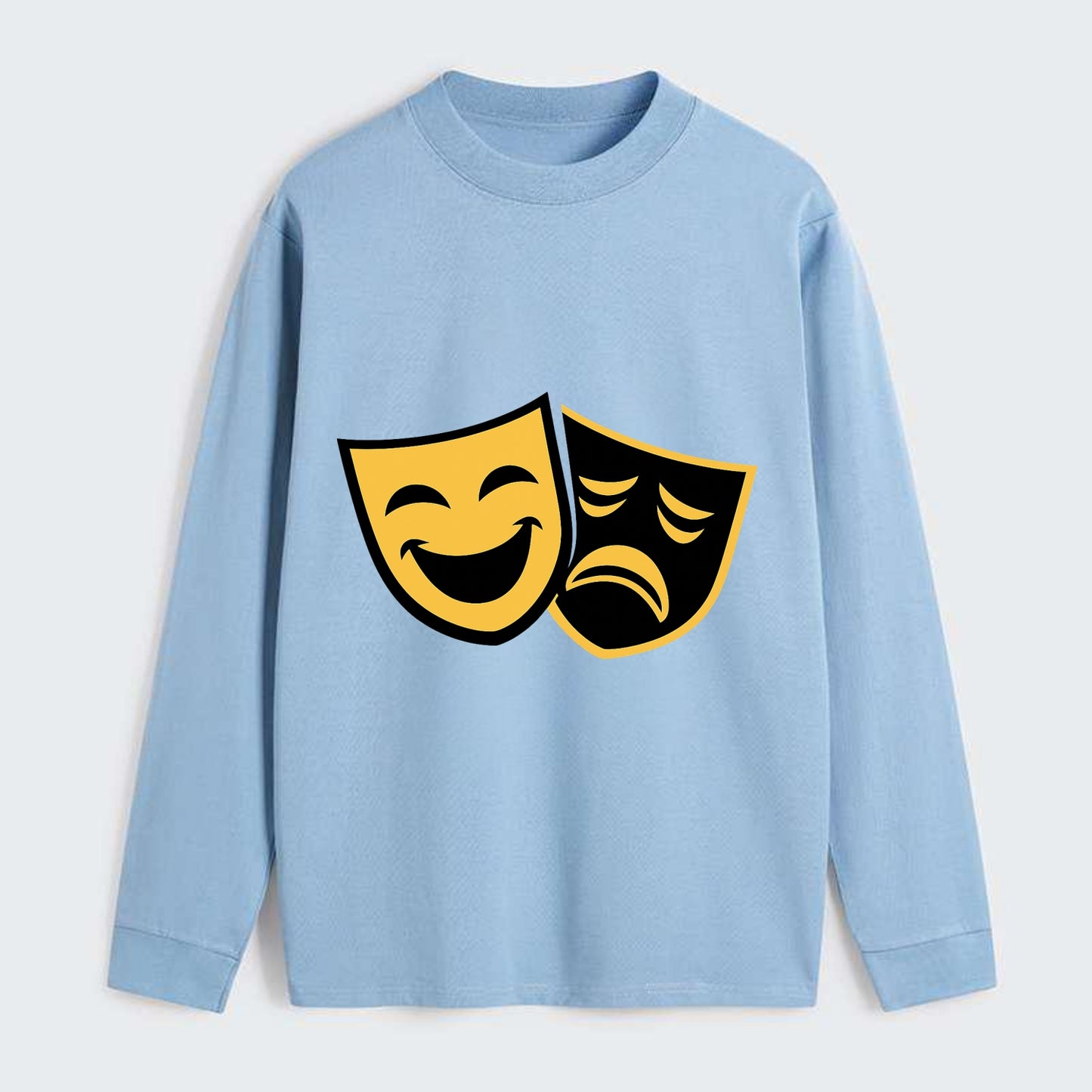 Golden Duality of Theater - Classic Long Sleeve Shirt - Light Blue
