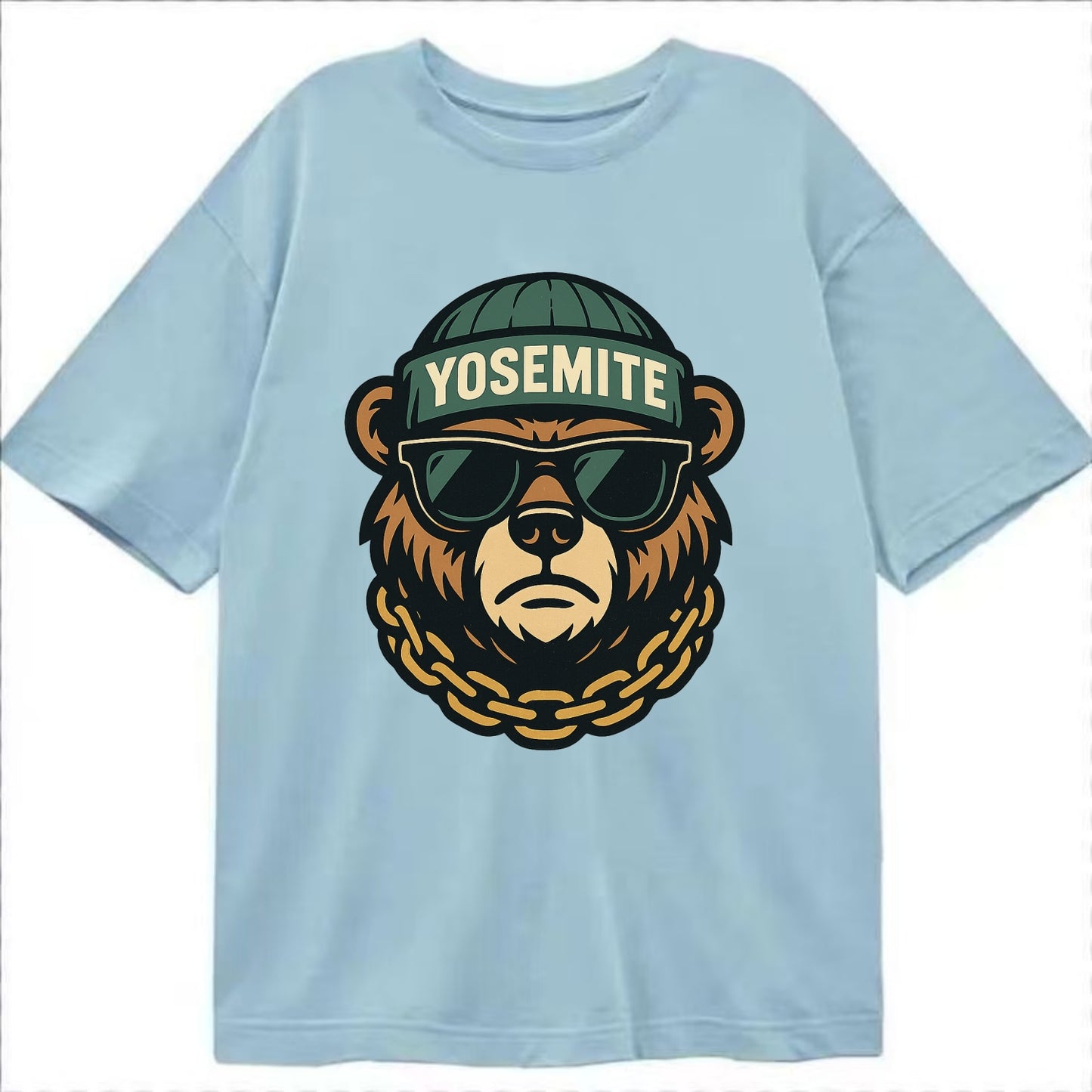 Yosemite Bear - Classic T-shirt - Light Blue