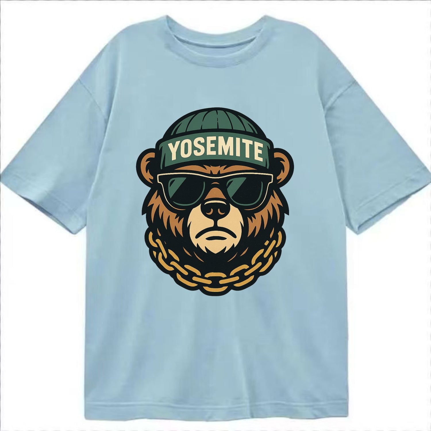 Yosemite Bear - Classic T-shirt - Light Blue