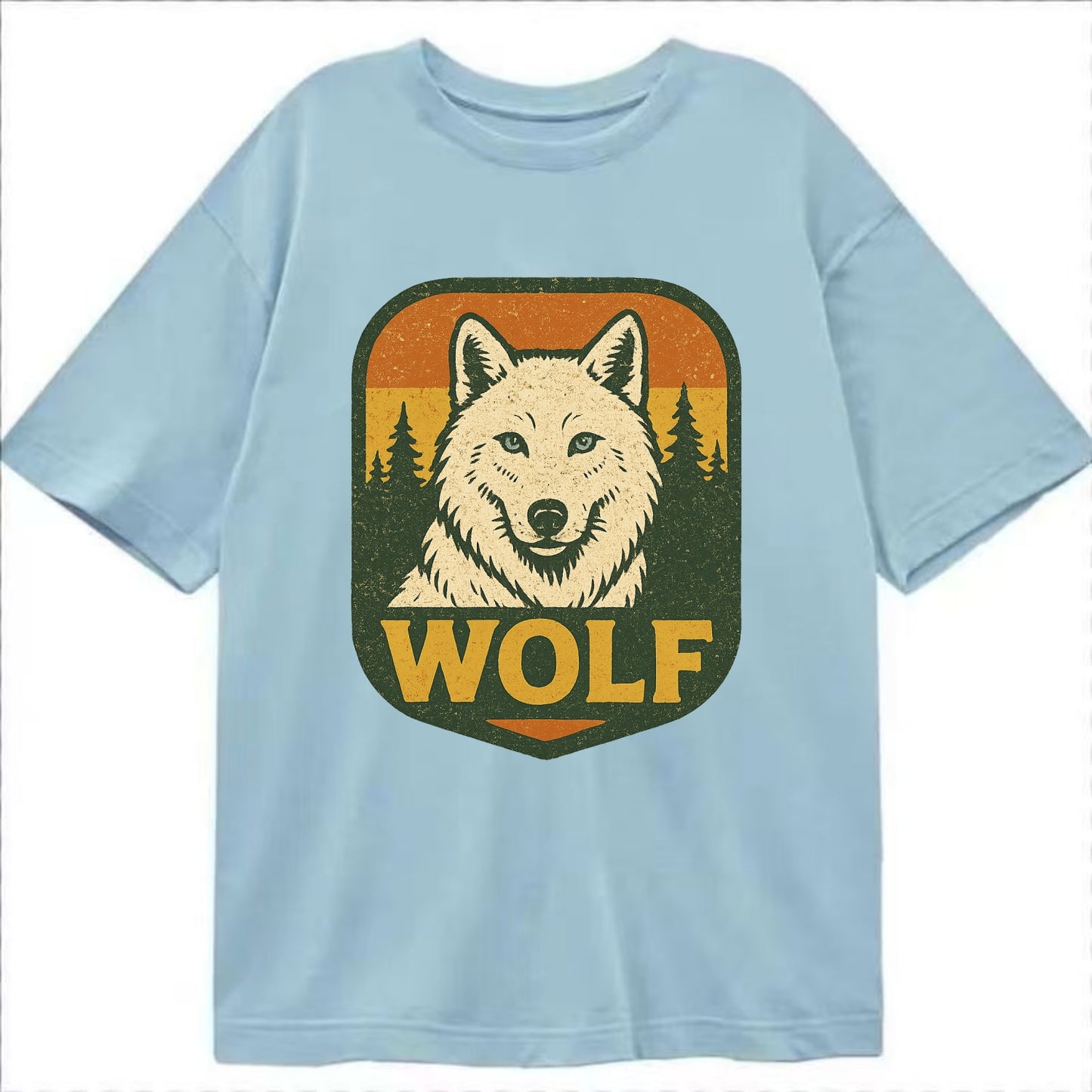 Arctic White Wolf  - Classic T-shirt - Light Blue