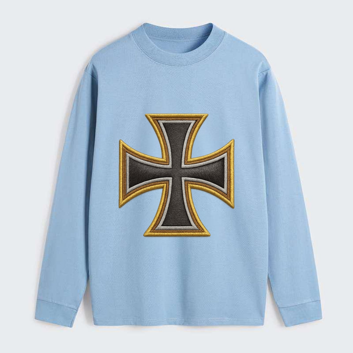 Teutonic Cross  - Classic Long Sleeve Shirt - Light Blue