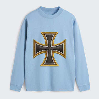 Teutonic Cross  - Classic Long Sleeve Shirt - Light Blue