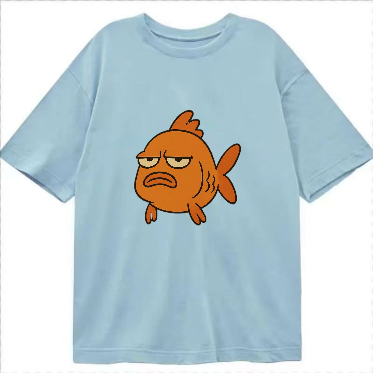 The Goldfish Judging Silently - Classic T-shirt - Light Blue