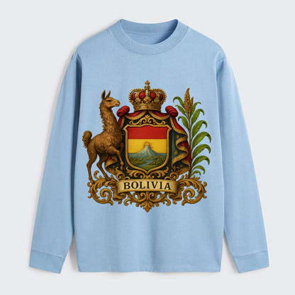 Bolivia Royal Logo  - Classic Long Sleeve Shirt - Light Blue