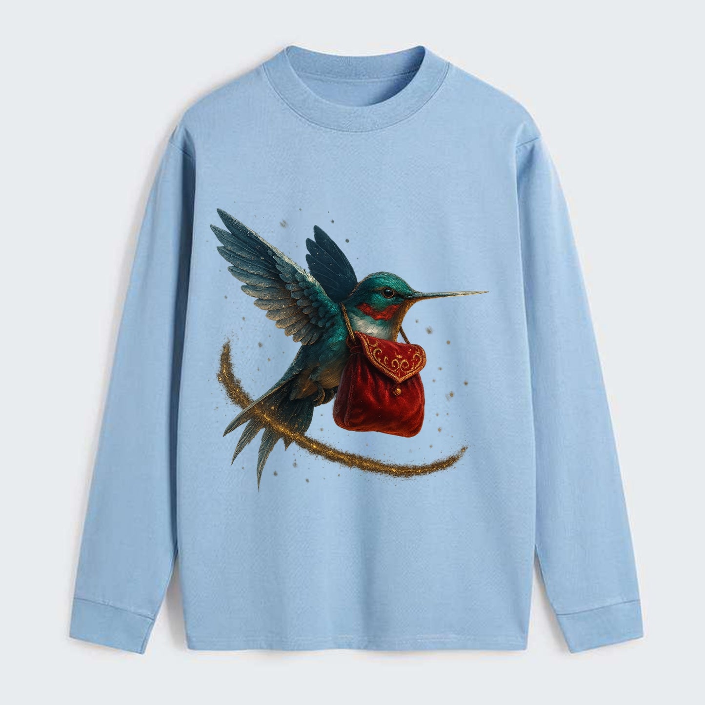 Frostbite Hummingbird Courier  - Classic Long Sleeve Shirt - Light Blue