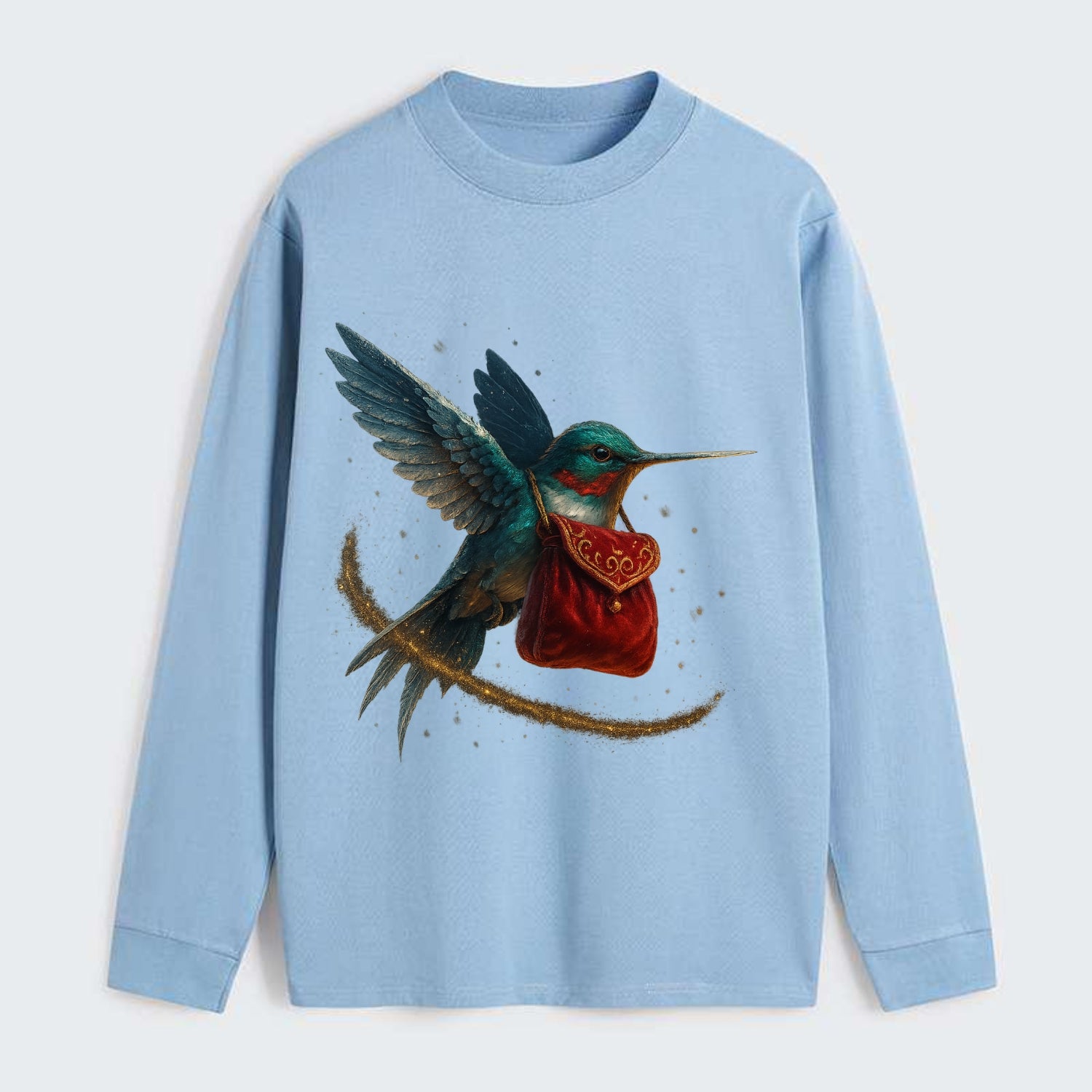 Frostbite Hummingbird Courier  - Classic Long Sleeve Shirt - Light Blue