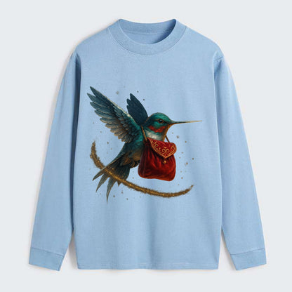 Frostbite Hummingbird Courier  - Classic Long Sleeve Shirt - Light Blue