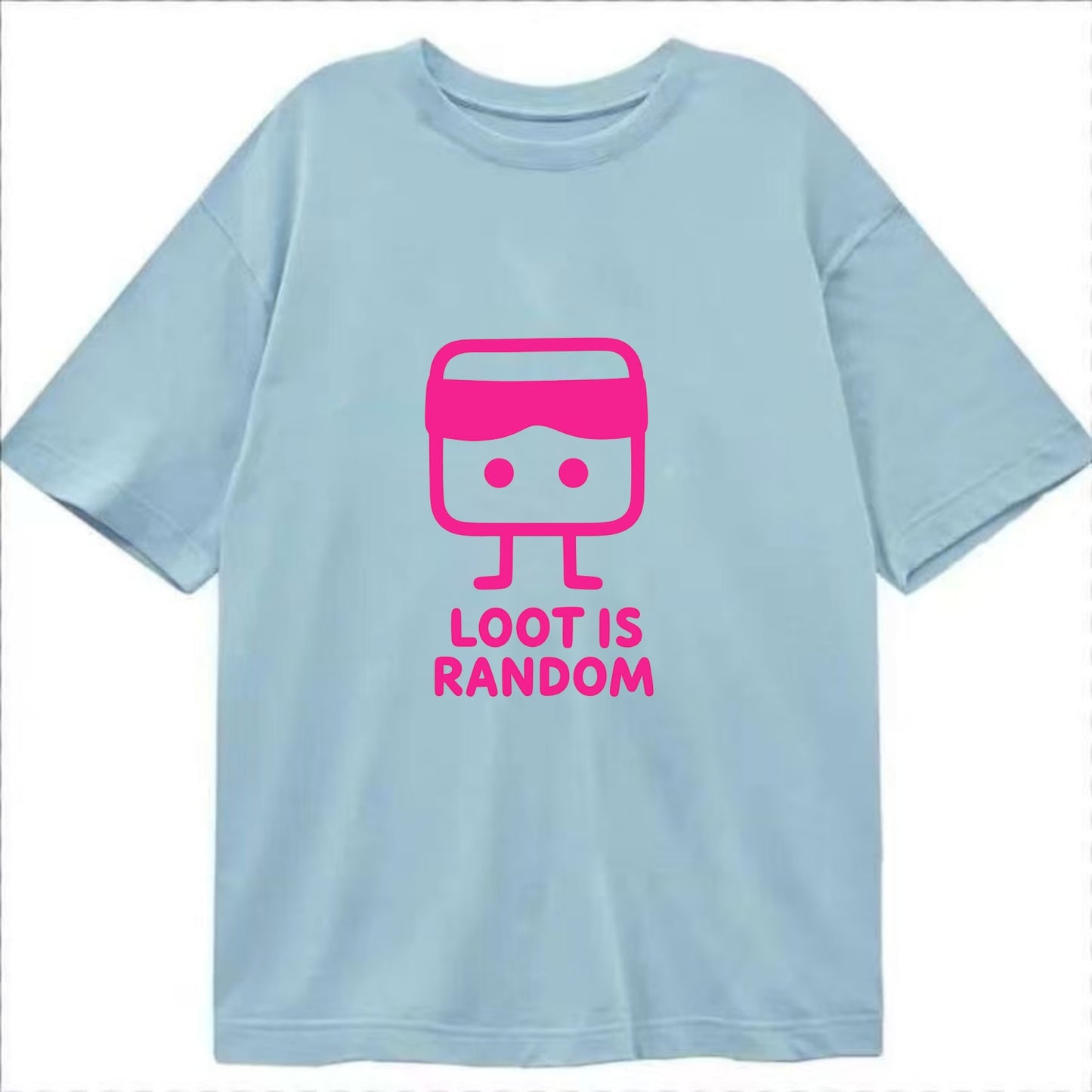 LOOT IS RANDOM | Dice wearing blindfold - Classic T-shirt - Light Blue