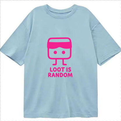 LOOT IS RANDOM | Dice wearing blindfold - Classic T-shirt - Light Blue