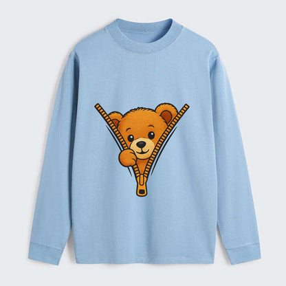 zipper bear - Classic Long Sleeve Shirt - Light Blue