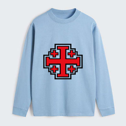 Heritage of Faith - Classic Long Sleeve Shirt - Light Blue