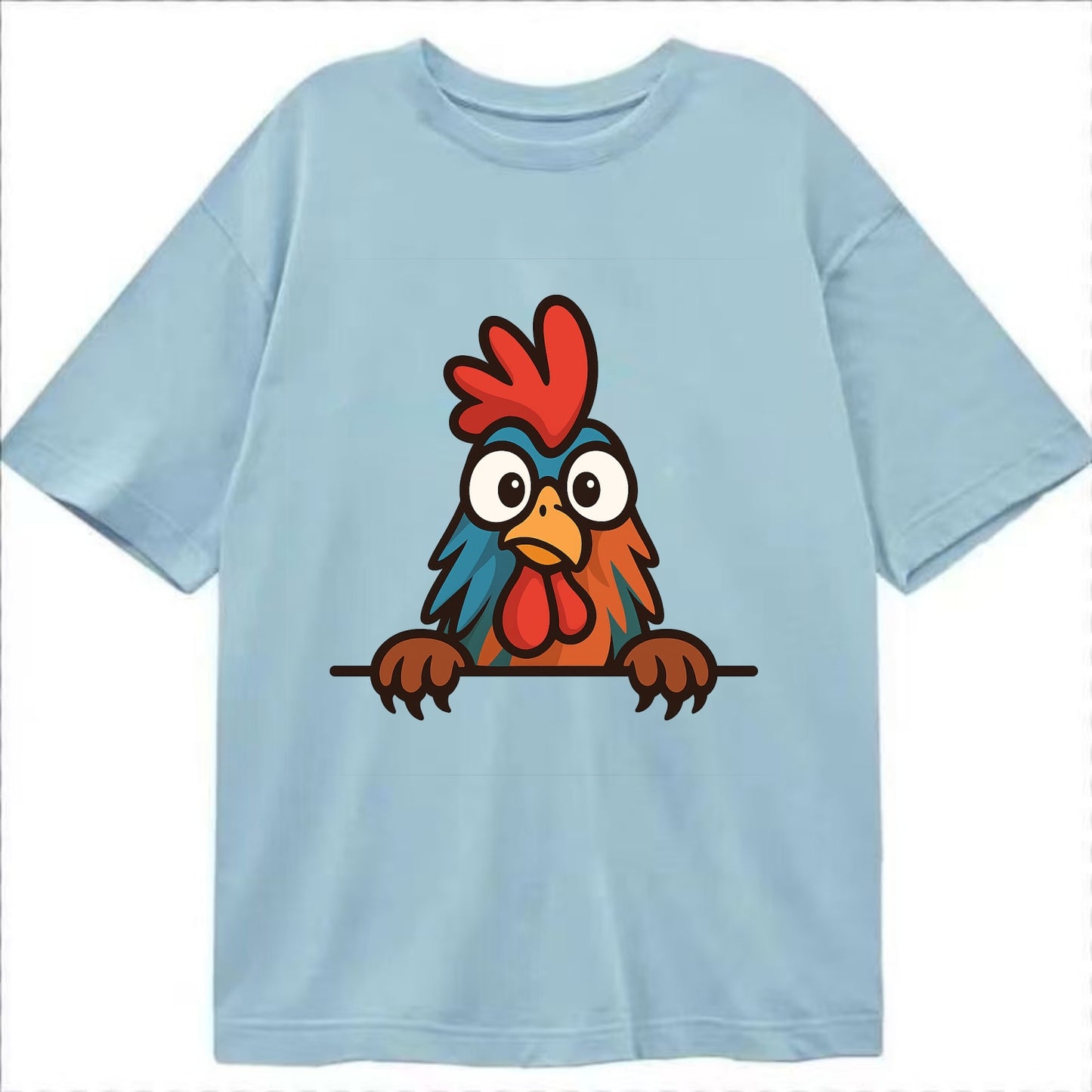 Rooster  - Classic T-shirt - Light Blue