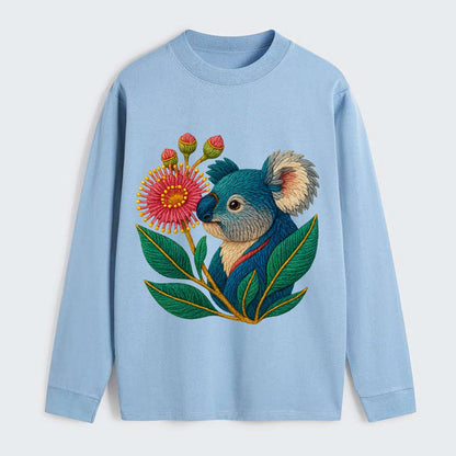 Koala Eucalyptus Bloom - Classic Long Sleeve Shirt - Light Blue