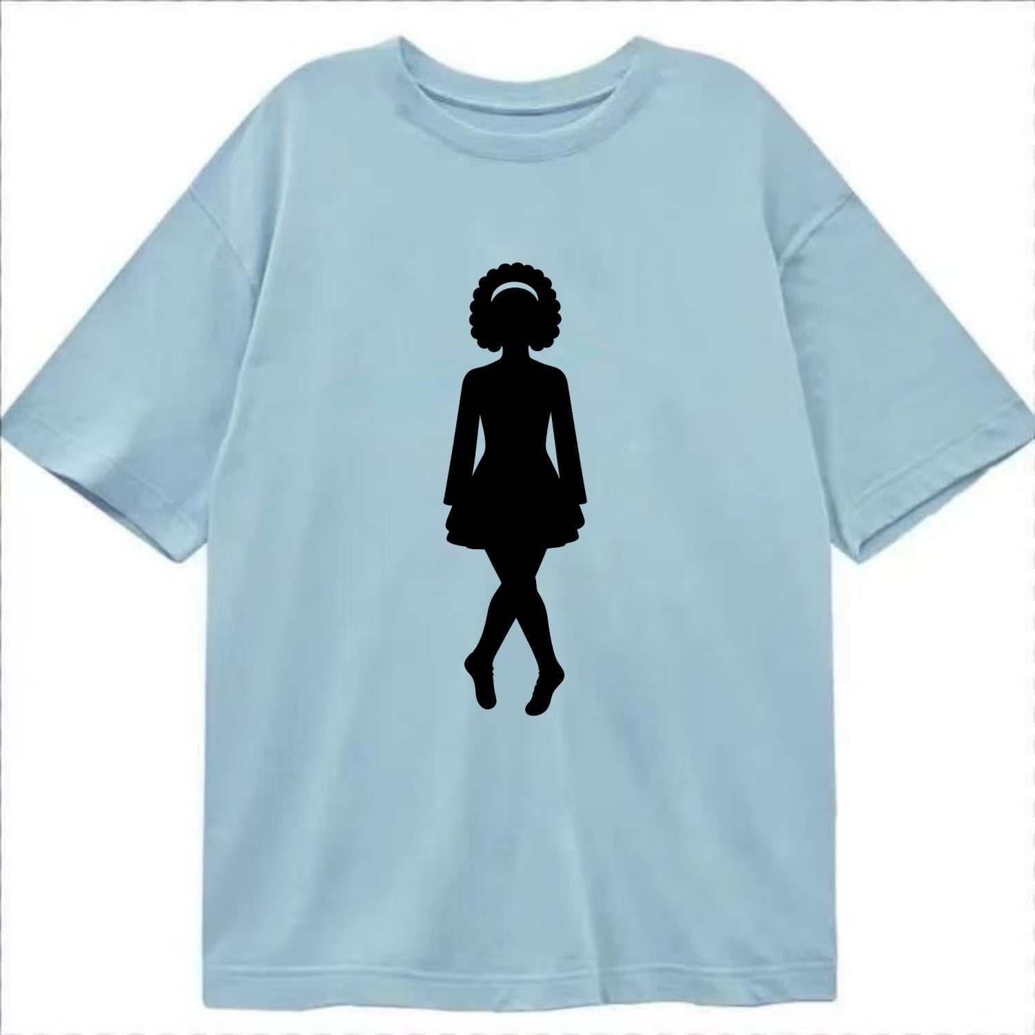 Irish step dancer traditional pose - Classic T-shirt - Light Blue