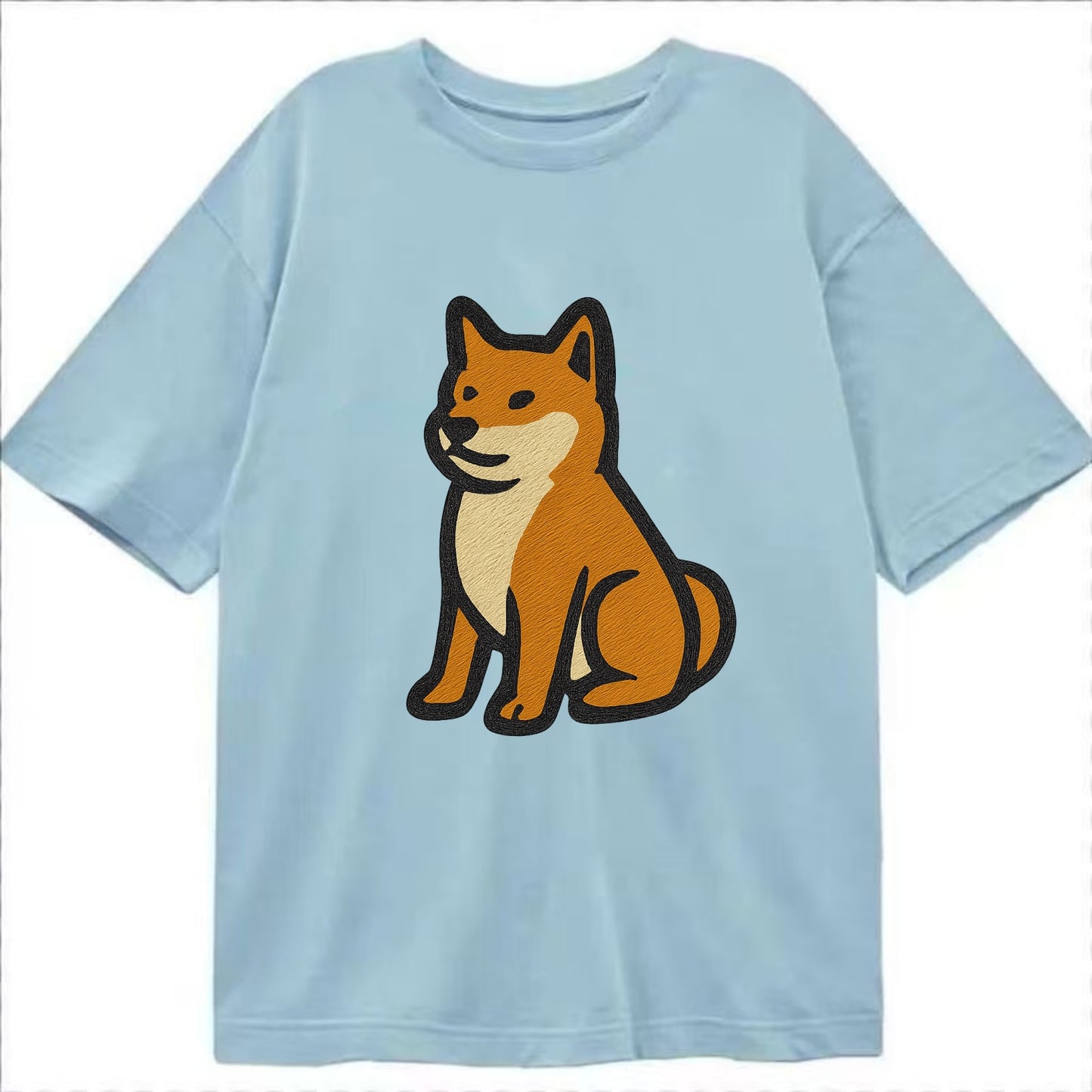Shiba Inu - Red colored sitting pose - C Classic T-shirt - Light Blue