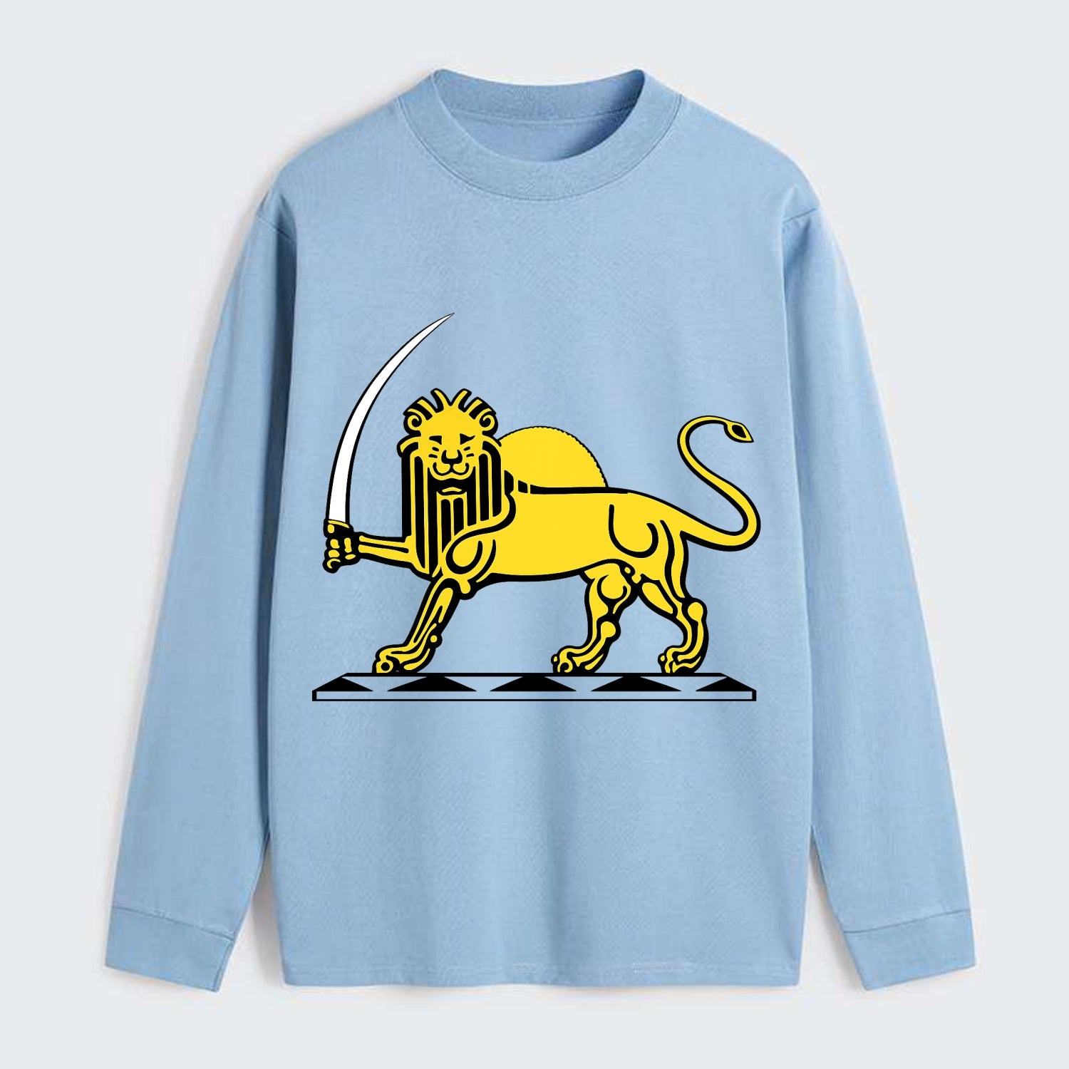 Lion Of The Rising Blade - Classic Long Sleeve Shirt - Light Blue