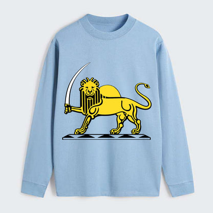 Lion Of The Rising Blade - Classic Long Sleeve Shirt - Light Blue