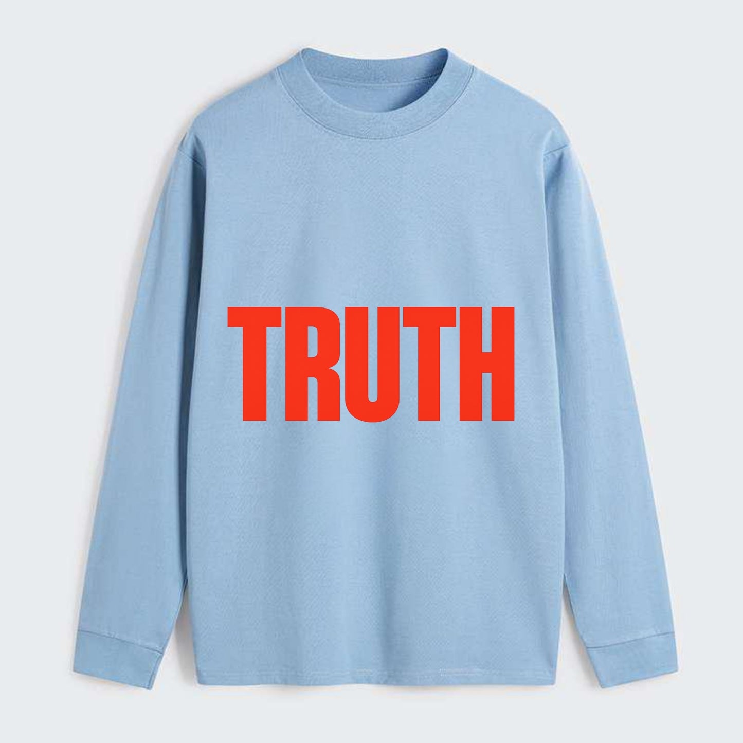 Bold typography design - "TRUTH" - honesty, reality - Classic Long Sleeve Shirt - Light Blue