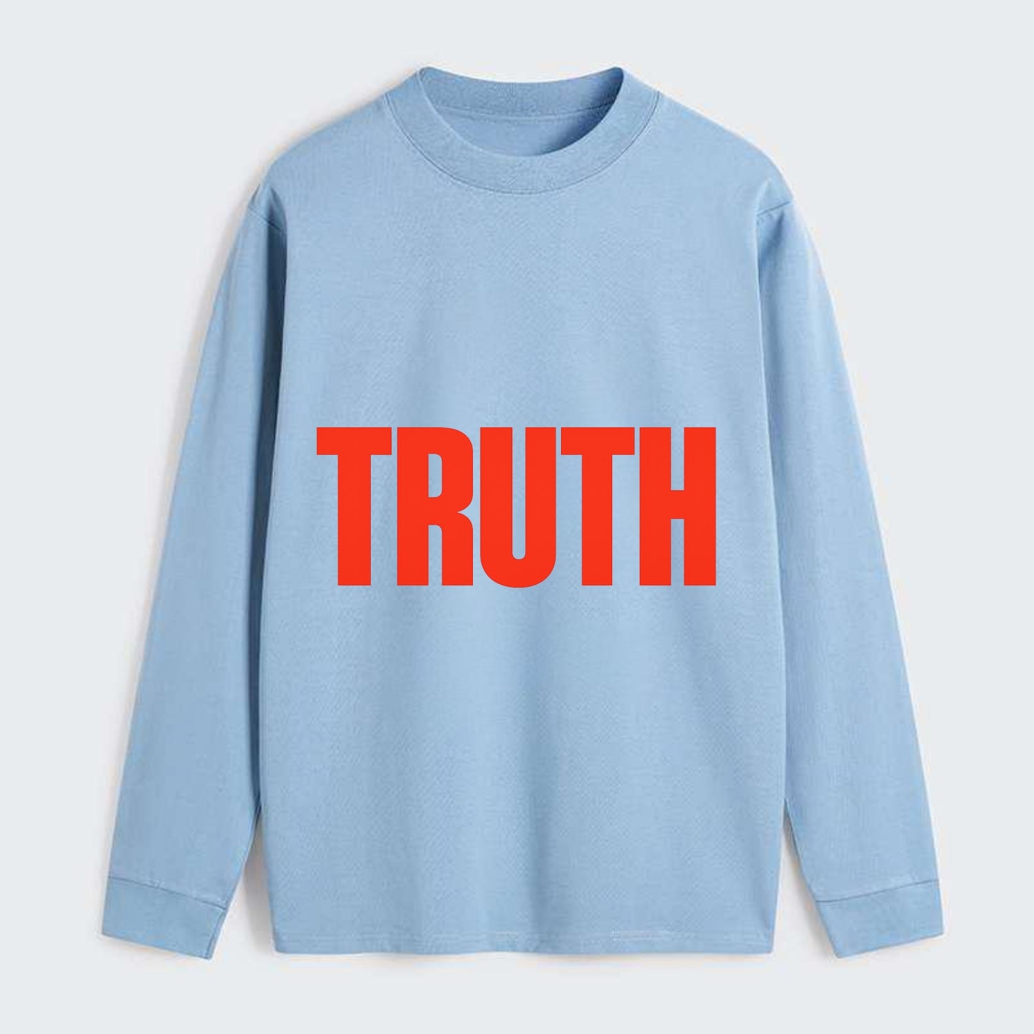 Bold typography design - "TRUTH" - honesty, reality - Classic Long Sleeve Shirt - Light Blue