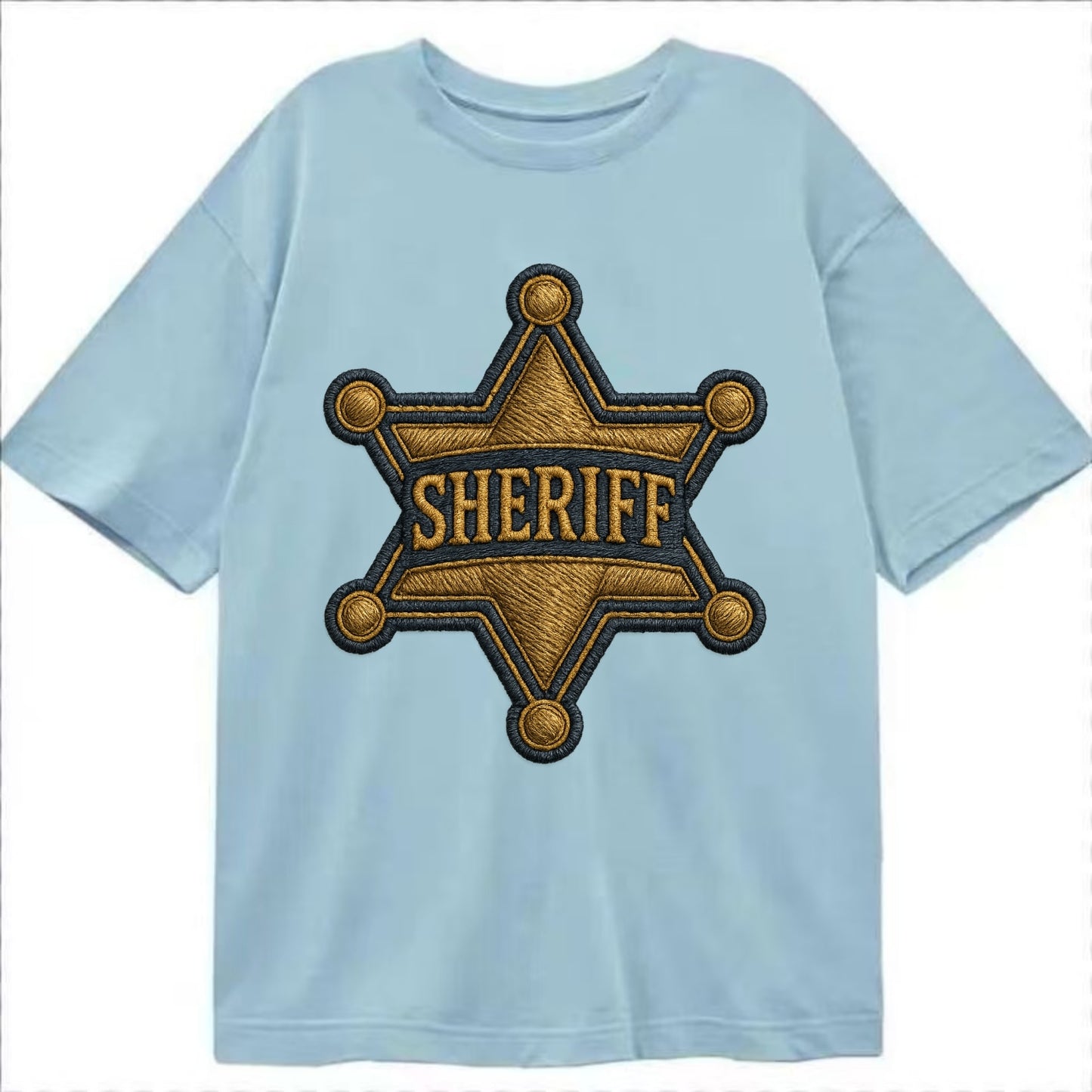 Sheriff Badge  - Classic T-shirt - Light Blue