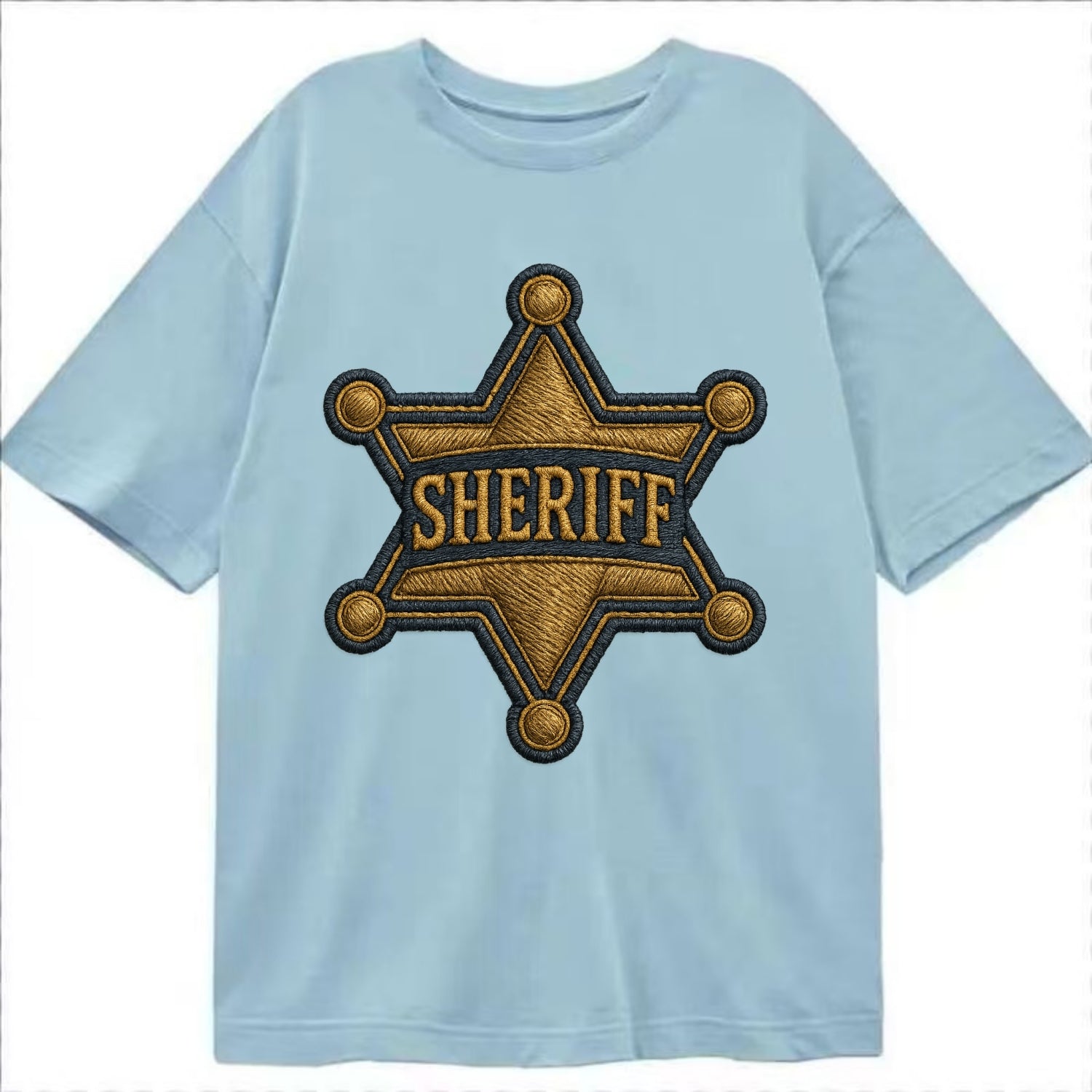 Sheriff Badge  - Classic T-shirt - Light Blue