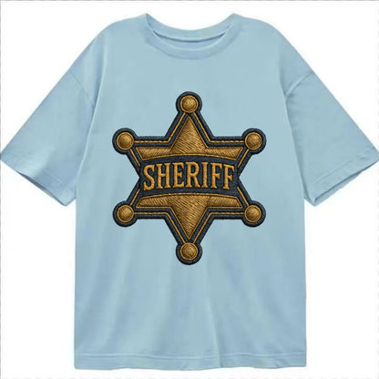 Sheriff Badge  - Classic T-shirt - Light Blue