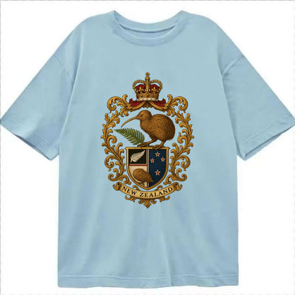 New Zealand Kiwi Emblem  - Classic T-shirt - Light Blue