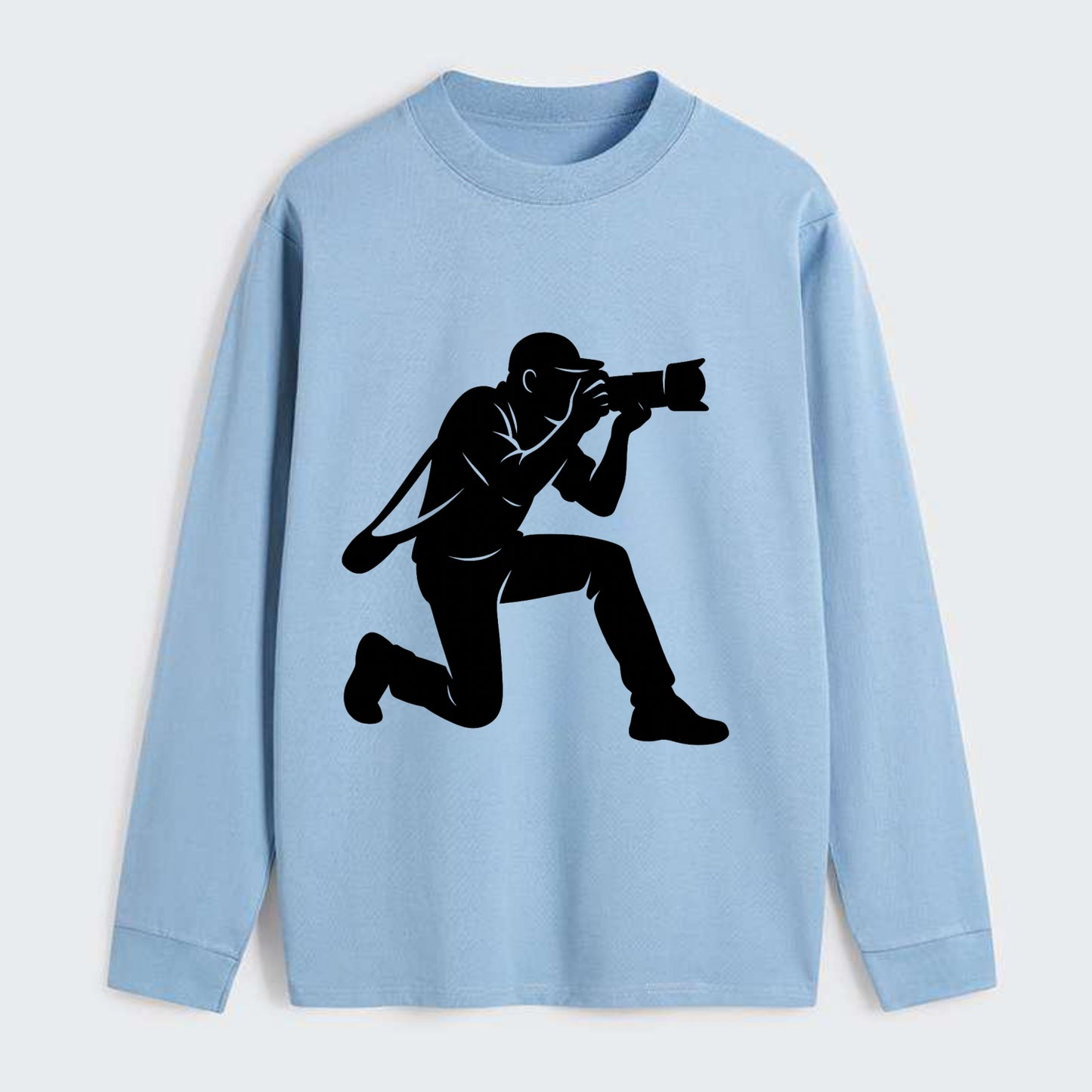 Photographer capturing perfect shot - Classic Long Sleeve Shirt - Light Blue