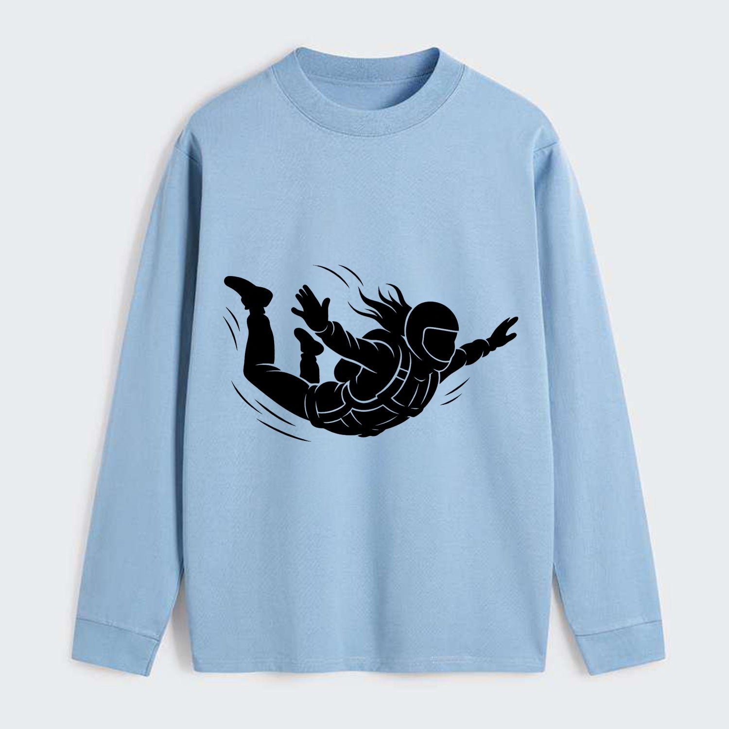 Skydiver free-fall position - Classic Long Sleeve Shirt - Light Blue