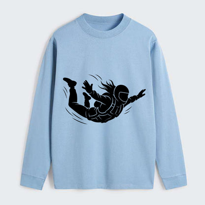 Skydiver free-fall position - Classic Long Sleeve Shirt - Light Blue