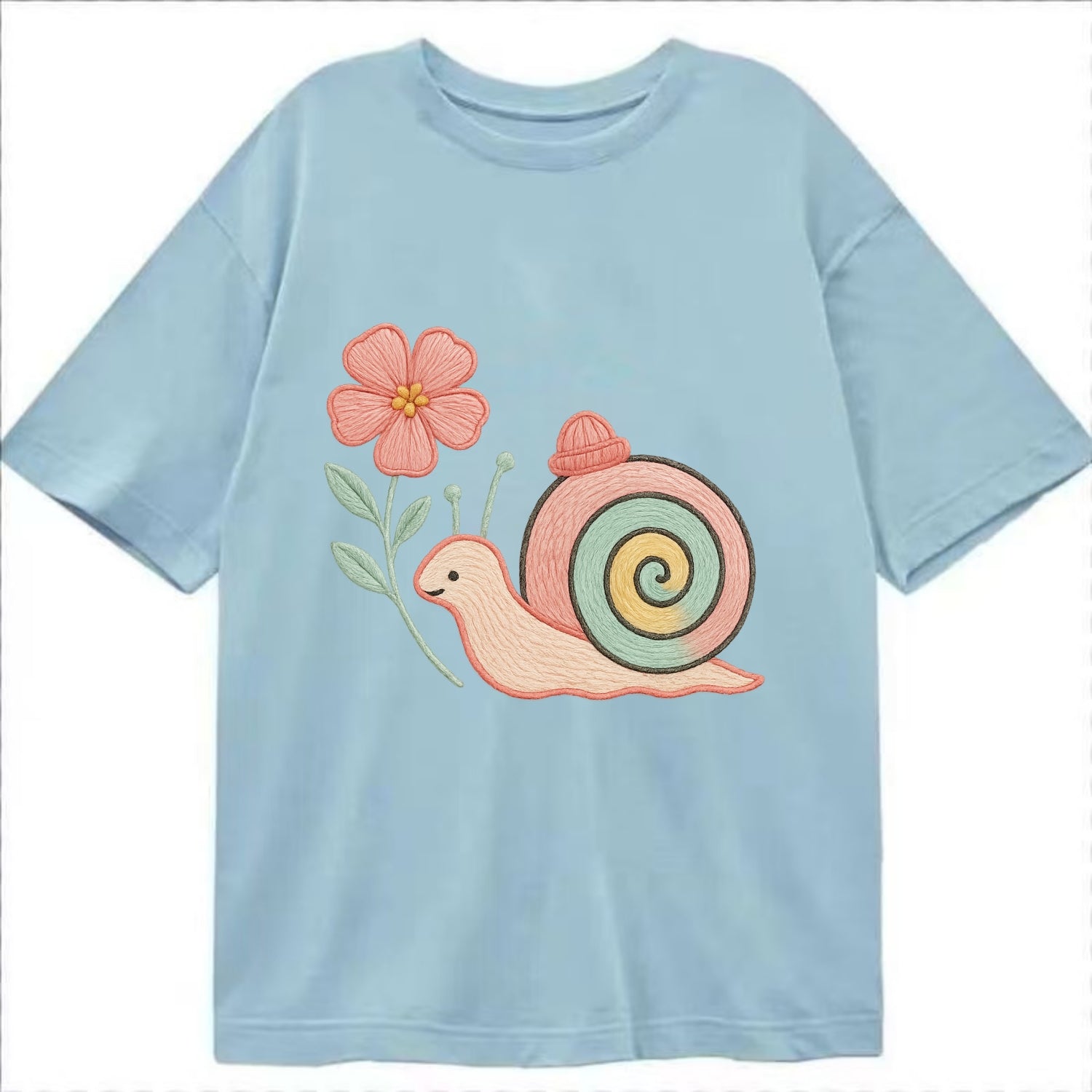 Coral Snail - Classic T-shirt - Light Blue