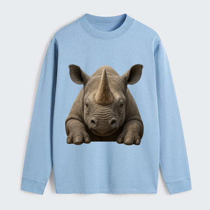 Rhinoceros  - Classic Long Sleeve Shirt - Light Blue