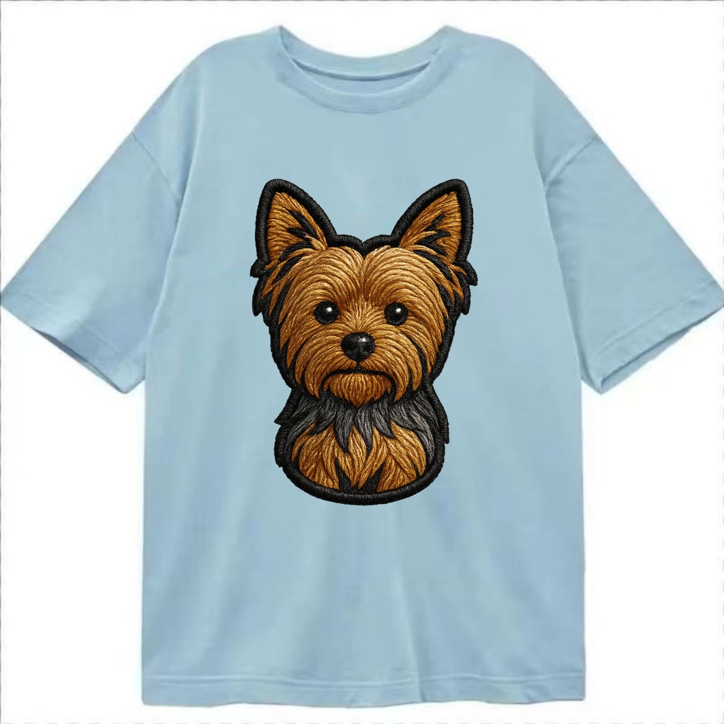 Yorkshire Terrier - Modern tiny dog logo - Classic T-shirt - Light Blue
