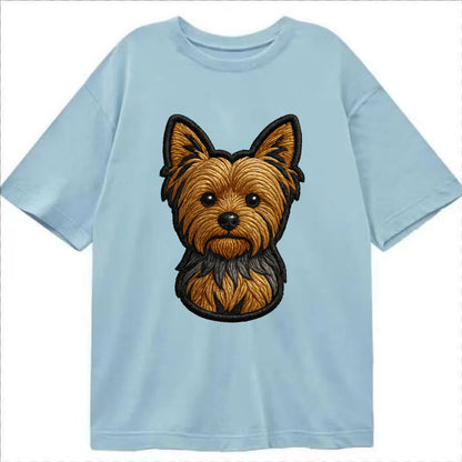 Yorkshire Terrier - Modern tiny dog logo - Classic T-shirt - Light Blue