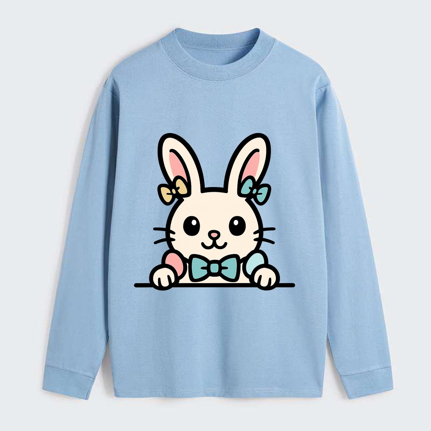 Easter Bunny  - Classic Long Sleeve Shirt - Light Blue
