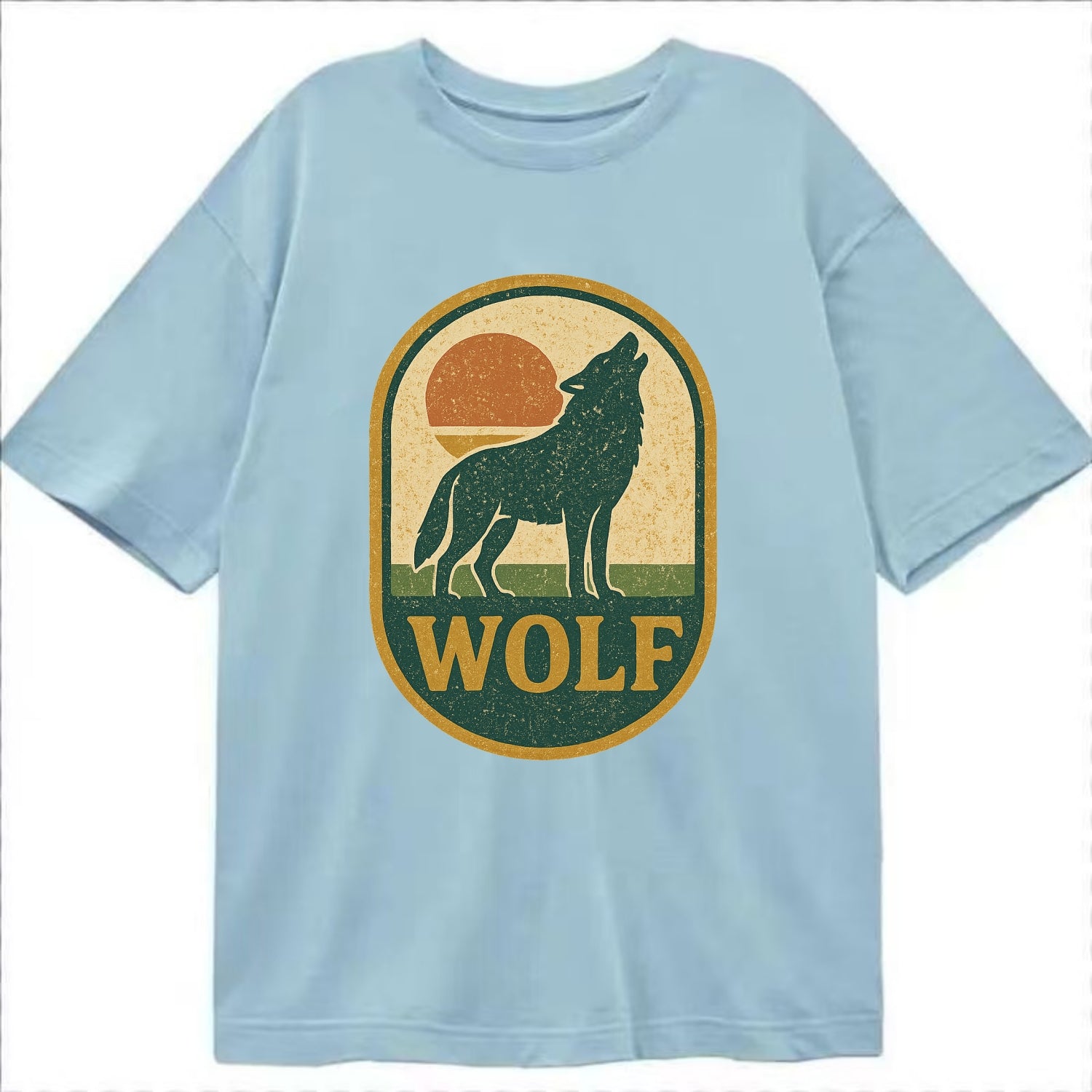 Carbon Fiber Wolf  - Classic T-shirt - Light Blue