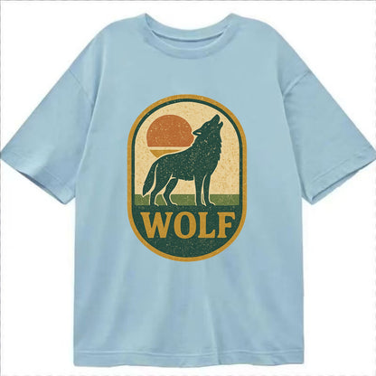 Carbon Fiber Wolf  - Classic T-shirt - Light Blue