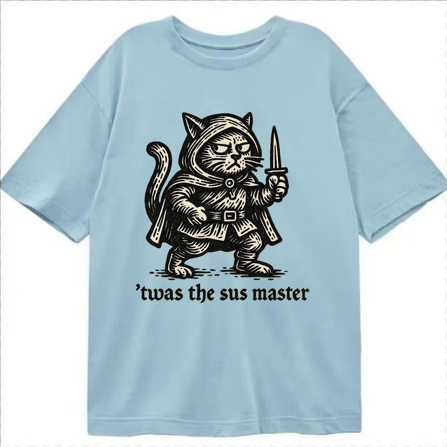 Sus Imposter Cat Spy  - Classic T-shirt - Light Blue