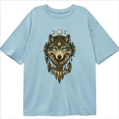 Pearl Wolf Shimmer  - Classic T-shirt - Light Blue
