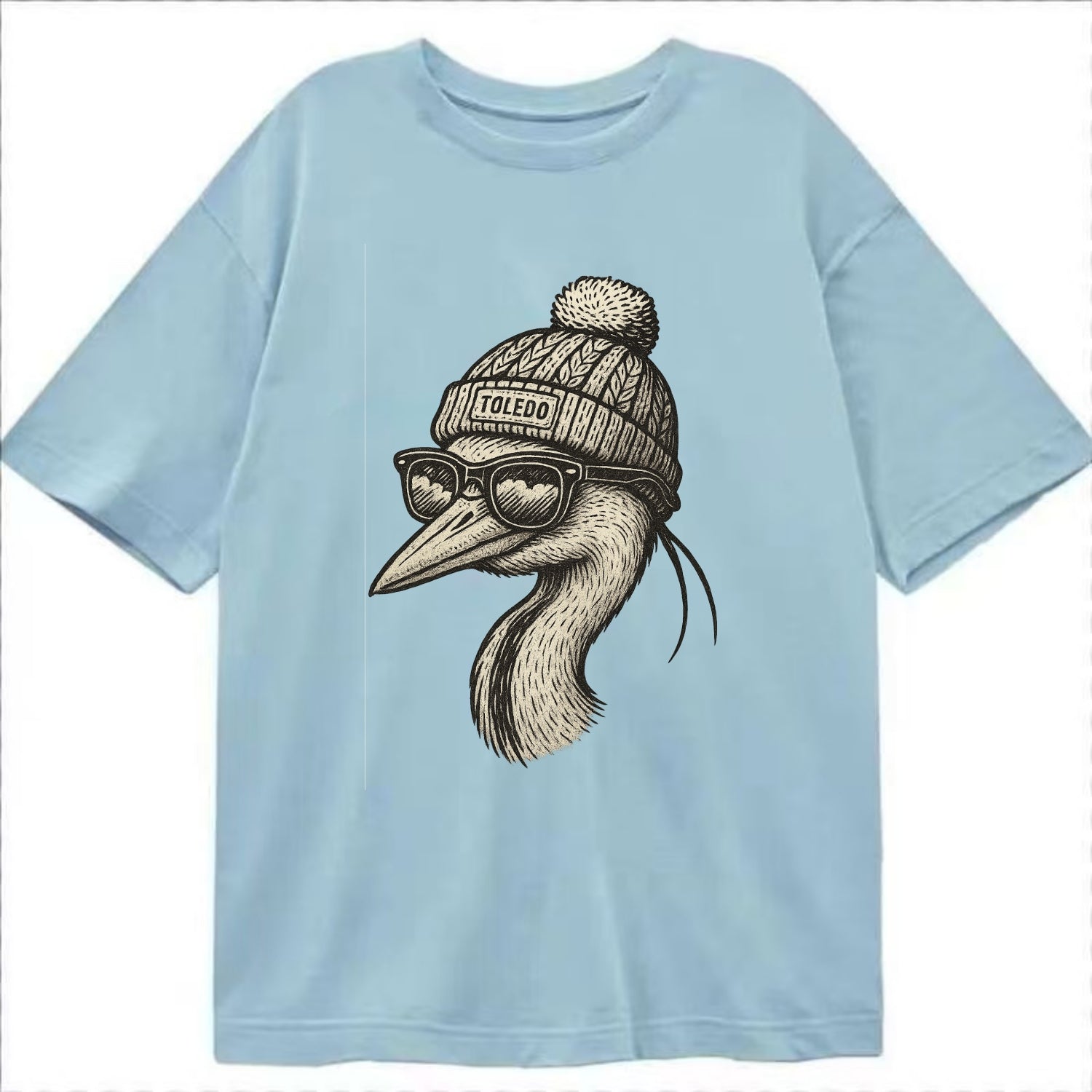 Toledo Great Blue Heron wearing Toledo b - Classic T-shirt - Light Blue