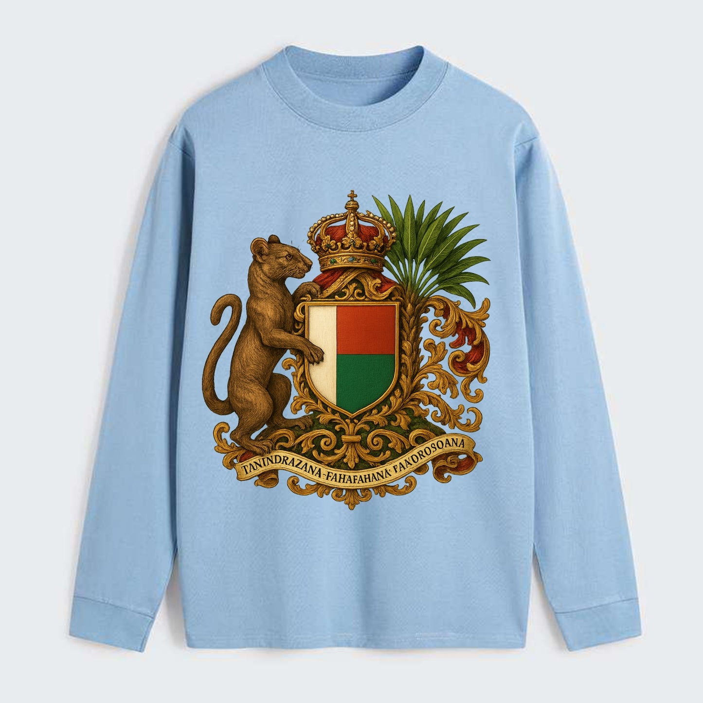 Madagascar Fossa Hunter  - Classic Long - Classic Long Sleeve Shirt - Light Blue